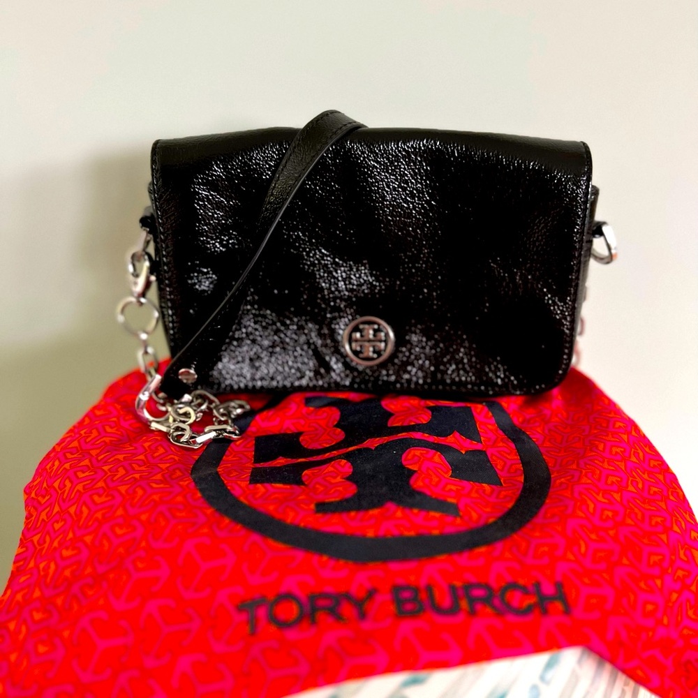 Tory Burch patent leather small chain bag